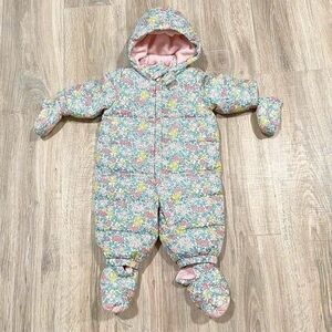 GAP Kids Floral Puffer Jacket - Multicolor downfill